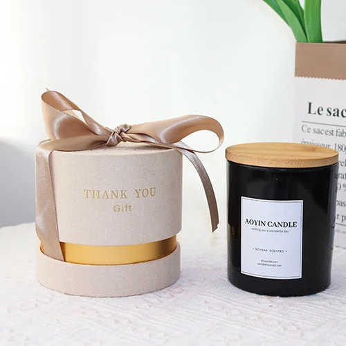 Eco-friendly candle and diffuser duo in green tones - branded candles UAE for spas and luxury corporate gifts UAE