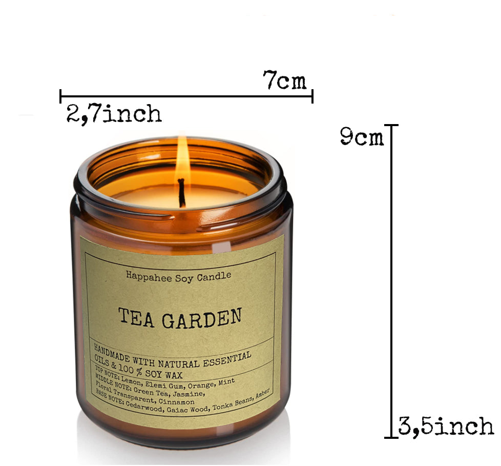 Cashmere Woods - Eco-Scented Soy Candles in Amber Glass Jars