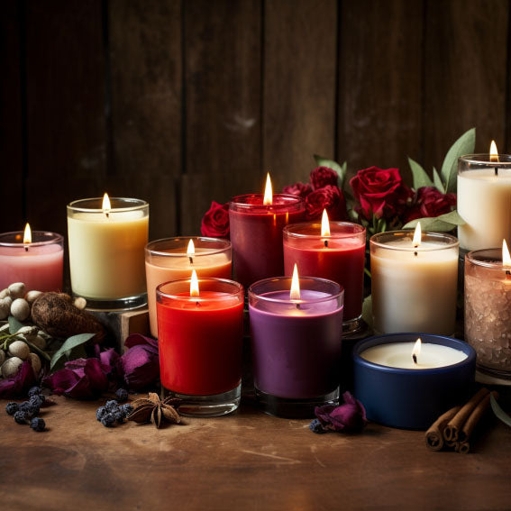 Handcrafted candles with personalized labels, made in the heart of Dubai