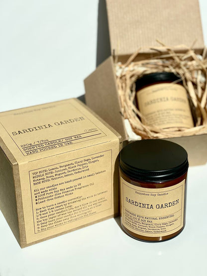 Cashmere Woods - Eco-Scented Soy Candles in Amber Glass Jars